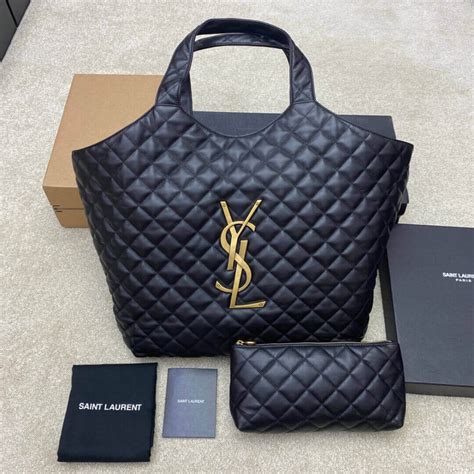 ysl large quilted bag|ysl maxi shopping bag.